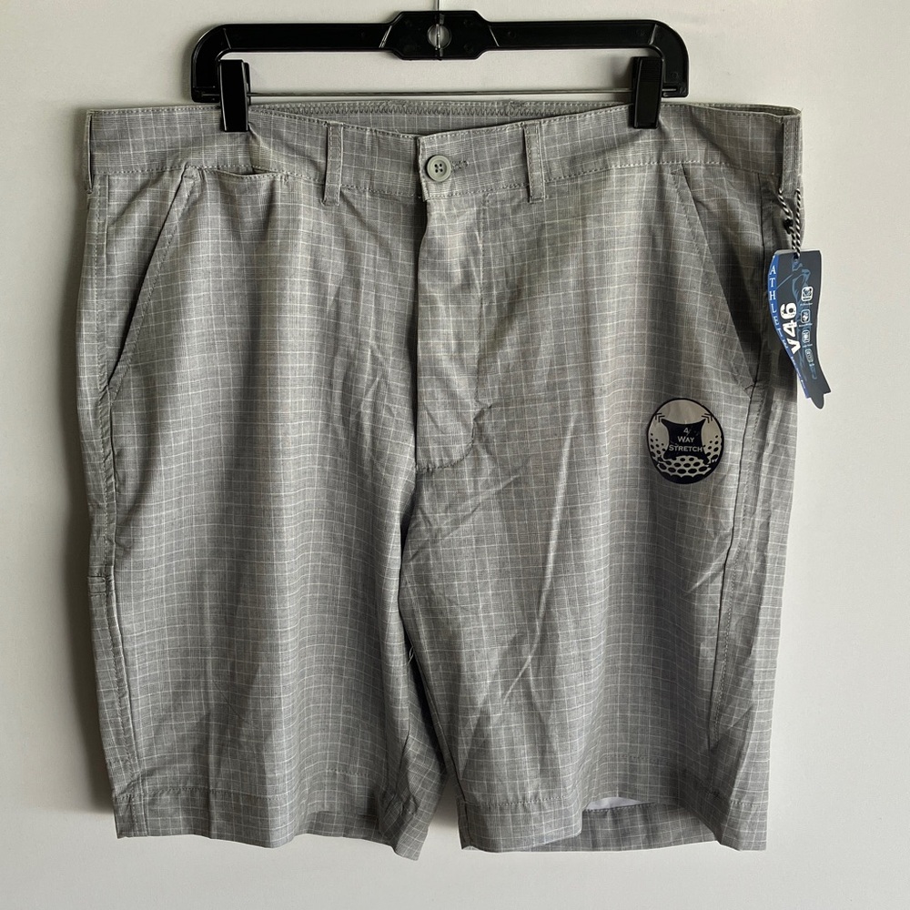 V46 Golfer’s Gray Checkered Men Shorts